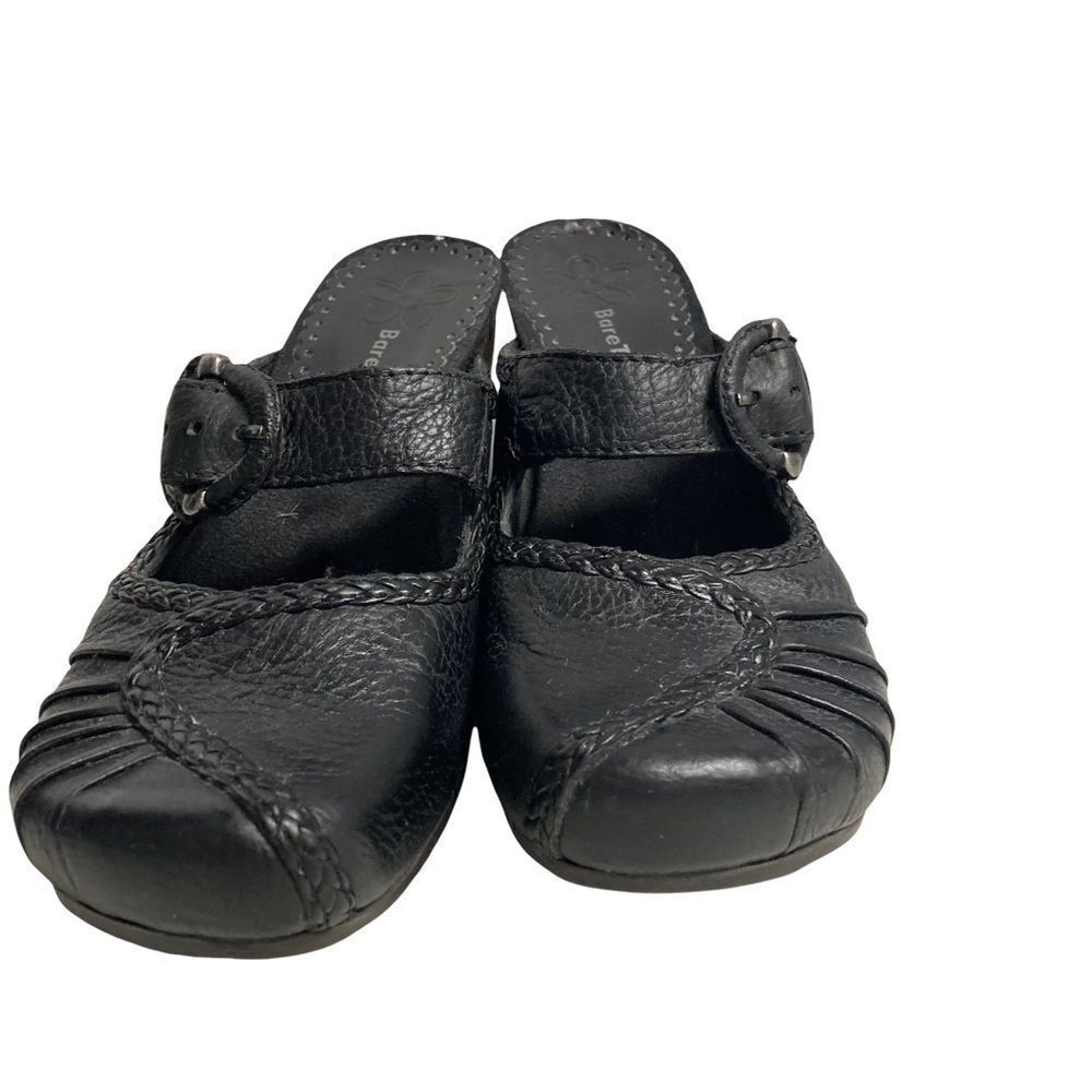 BARE TRAPS, Mary Jane shoes,Sz 6M. Ginger Style,Black, Leather Upper, wedge heel